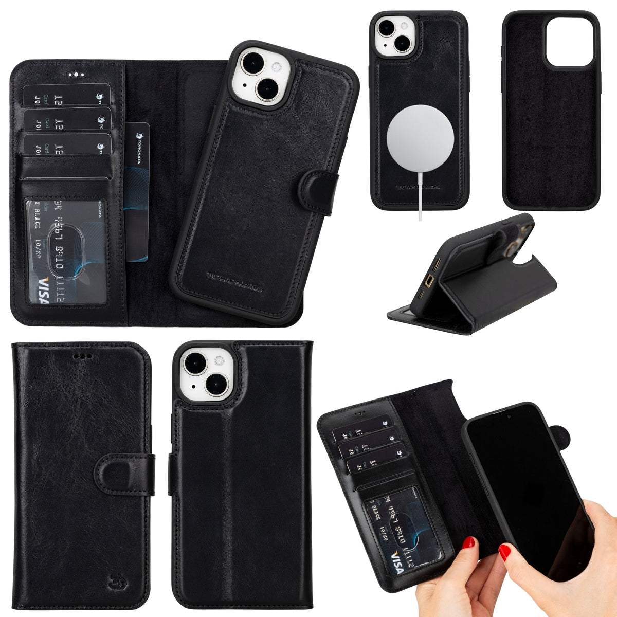 Casper Leather iPhone 14 Plus Wallet Case | MagSafe